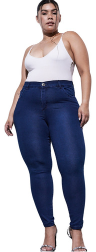 Jeans Chupín De Mujer Elastizado Tiro Alto Talles Especiales