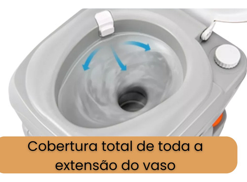 Vaso Sanitário Portátil 22l Porta Potti Motorhome Trailer