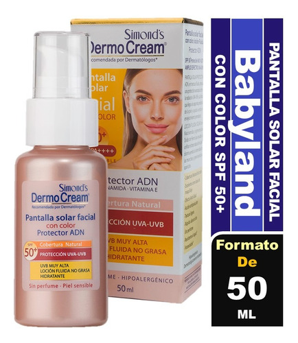 Simond's Dermocream Pantalla Facial Con Color Spf50+ 50 Ml