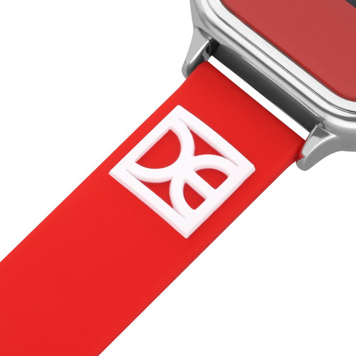 Reloj Cloe Pantone Digital Unisex Color Rojo De Silicón