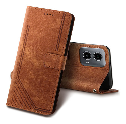 For Motorola Moto G34 5g Pu Wallet Flip Card Case+lanyard
