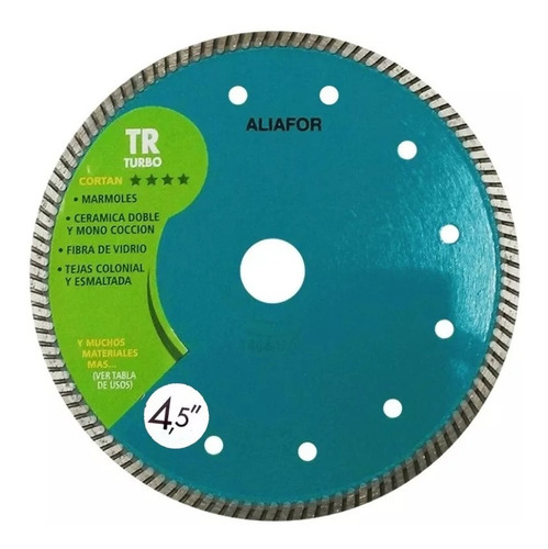 Disco Diamantado Aliafor Tr-4.5 Turbo 115mm Marmol Ceramica