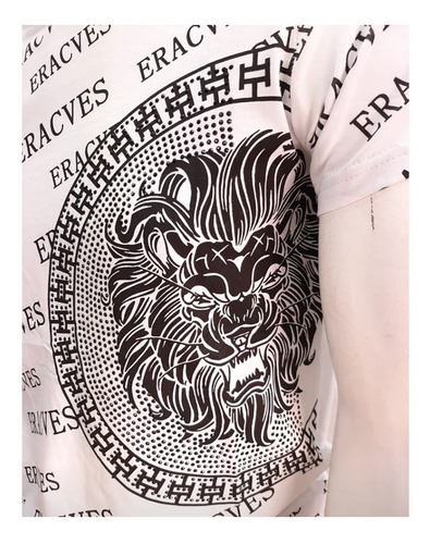 Imagen 4 de 5 de Playera Hombre Estampado D Leon Pedreria Slimfit Manga Corta