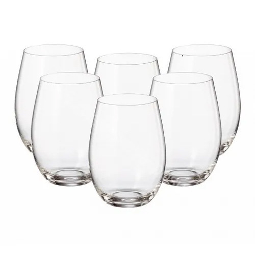 Imagen 3 de 3 de Vaso Copa Sin pie Cristal Bohemia Mergus x6