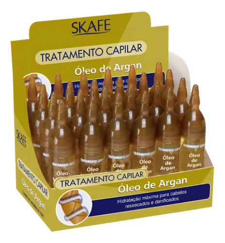 24 Ampolas Concentrada Skafe Óleo De Argan - 10ml Cada