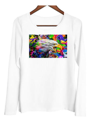 Remera Mujer Ml Arte Callejero Aguila Pico Enojado M2