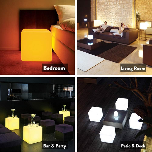 Cubo De Luz Led Recargable Y Impermeable, Para Interiores Y