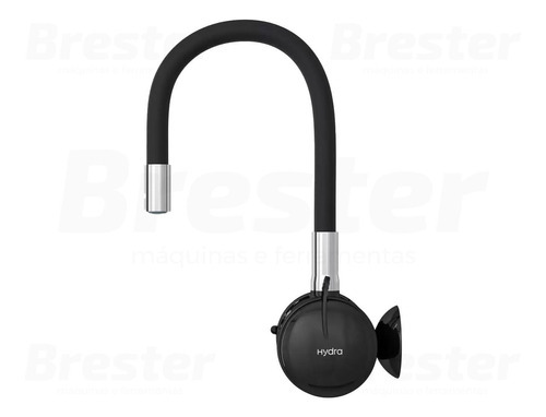 Torneira Elétrica Flexível De Parede Para Cozinha Hydra Cor Preto 220v