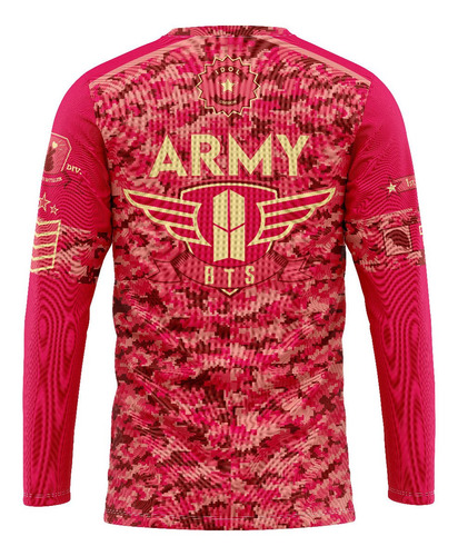 Playera Sublimada Army Manga Larga