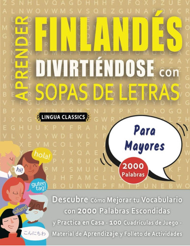 Libro: Aprender Finlandés Divirtiéndose Con Sopas De Letras 