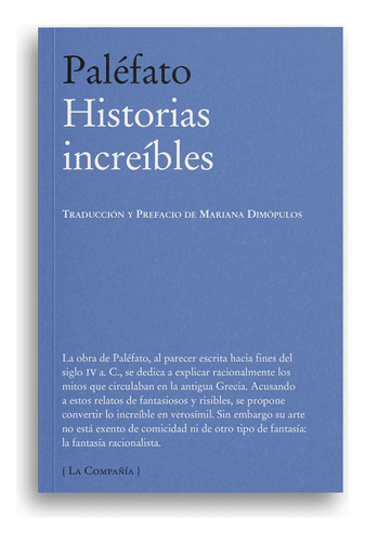 Historias Increibles - Palefato (libro) - Nuevo