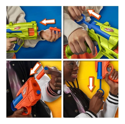 Nerf Kit 3 Lançadores Dardos N Series Triple Action - Hasbro