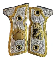 Comprar Cachas Beretta 92fs Oso Con Chapa De Oro Y Tornillos