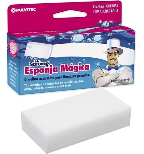 Esponja Mágica Mr Strong Original Limpa Parede Inox Carro