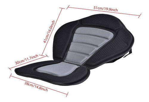 Imagen 8 de 8 de 2xuniversal Canoa Kayak Asiento Acolchado Cojín Respaldo