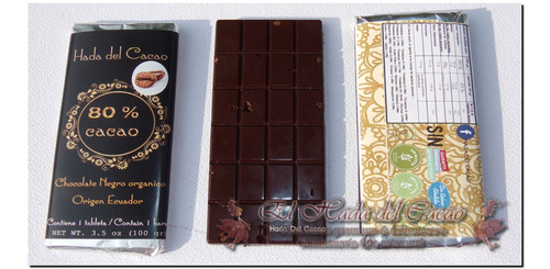 Imagen 3 de 7 de Pack X 10 Chocolate 80% Cacao Stevia Diet C Frutos Vs X 1 Kg