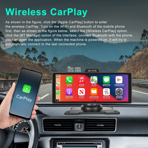 Sistema Inalámbrico Android Auto Bt Apple Airplay Stereo De