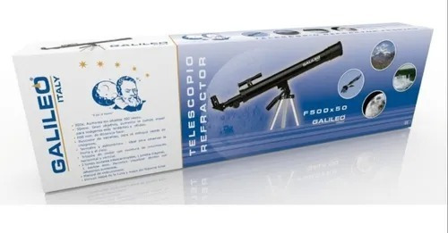 Imagen 3 de 4 de Telescopio Refractor Galileo Italy F500x50 Con Tripode