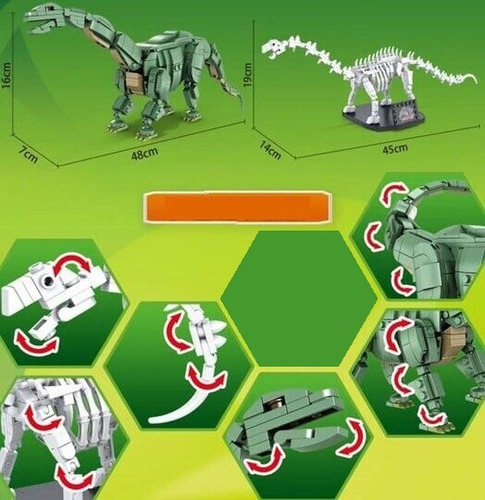 Blocks De Construcción Dinosaurios Con Fósil Didácticos Art