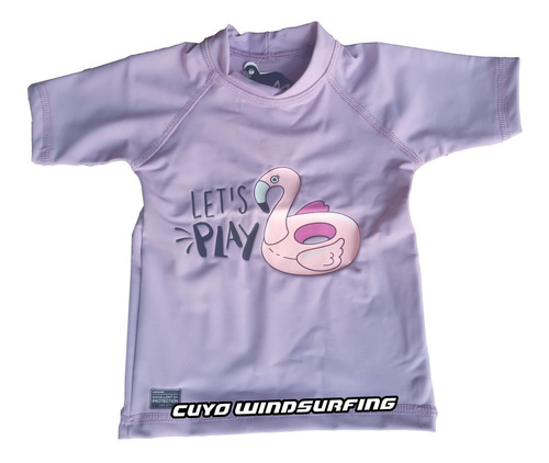 Remera Lycra Niño Protección Uv Upf +50 Playa Fucsia Origami