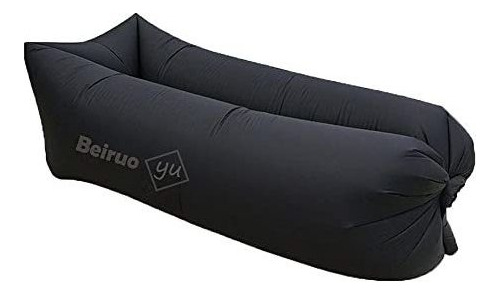 Sofa Inflable Negro Antifugas Portatil Ultraresistente