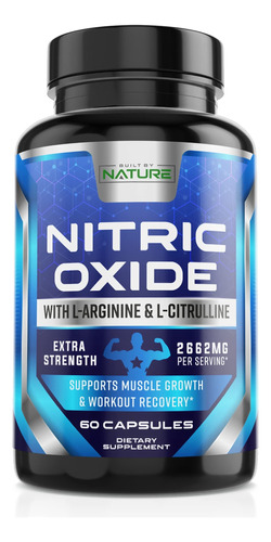 Builtbynature Óxido Nítrico L-arginina Extra Strength 2662mg