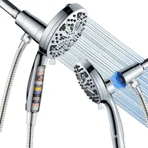 Comprar Regadera Con Filtro Y Manguera Ducha Magnética soporte Con 2 Filtros De Baño Cabezal De Ducha Regadera Con Filtro Ducha 20 Etapas Alta presión de agua 10 modos de ducha OMMO