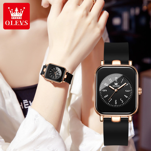 Relojes Olevs Con Esfera Cuadrada Para Mujer 9961