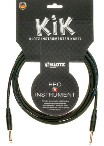 Cable De Instrumento De 9 Mts Profesional Klotz Kika09pp1