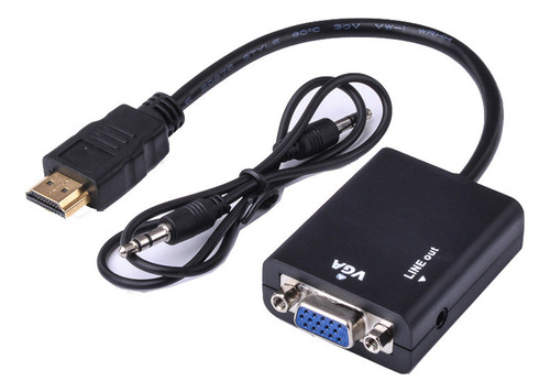 Adaptador Vga Para Proyector De Dvd Para Pc Con Salida De Au