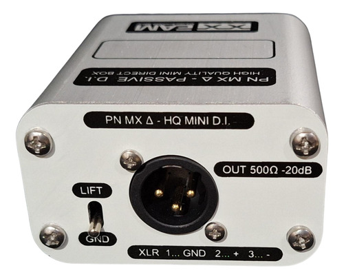 Mini Direct Box Pn Mx Delta Passivo 1 Canal Interface Audio