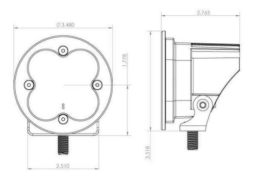 Imagen 3 de 4 de Baja Desing Faro Led Dually Squadron R Sport Driving Ámbar