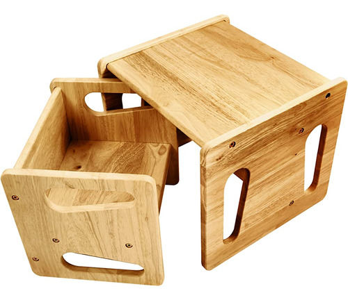 Montessori Weaning Table And Chair Set - Solid Wooded Toddle