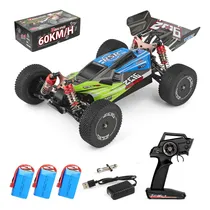 Comprar Juguete De Vehículo Coche A Control Remoto 2,4 Ghz Heibago 60km\u002Fh 144001 Wltoys Rc Cars B 1:14 Carros A Control Remoto 4x4 3 Baterías Recargables De 7,4 V 1500 Mah Cargador De Pilas Para Niños Regalo
