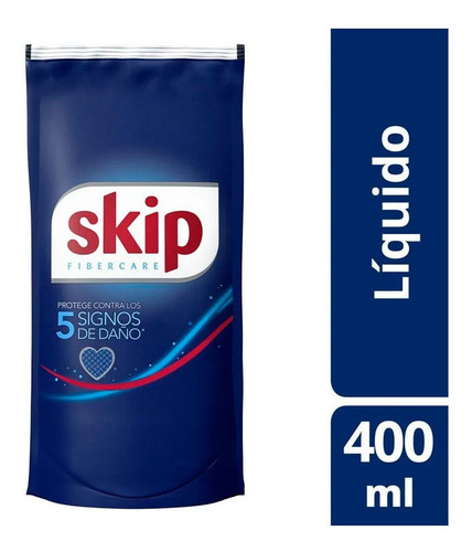 Skip Jabon Liquido Ropa Fiber Care Doypack  400 Ml