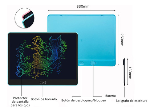 16inch Lcd Pizarras Mágicas Portátil Para Niños