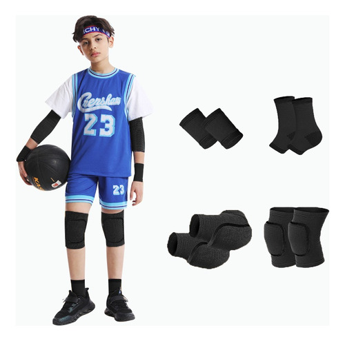 Set De Rodilleras Y Coderas Deportivas Para Niños