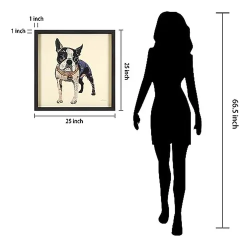 Cuadro De Pared Boston Terrier 25 X 25 Por Alex Zeng, List
