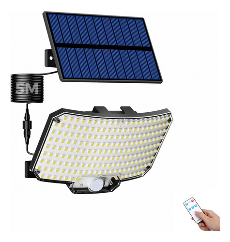 ZARLURY Lámpara Solar Exterior para Pared Con Sensor de Movimiento,Luz Solar con 234LED,Iluminación Gran Angular de 180°,Foco Recargable IP65 Impermeable para Garaje,Jardin,Patio,Sendero,Granja