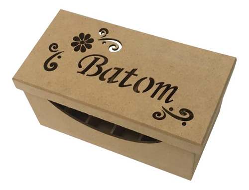 Organizador Porta Batom - 18 Batons Mdf Kit Maquiagem 0213