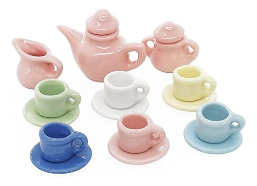 Odoria Juego De Tazas De Té Miniatura Para Casa De Muñe