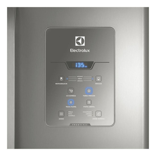 Imagem 5 de 5 de Geladeira no frost Electrolux DM84 aço inoxidável com freezer 579L 127V