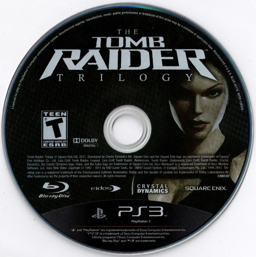 Tomb Raider Trilogy - Ps3 (solo Disco)