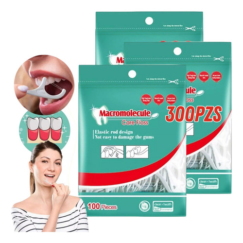 Hilo Dental Set 300 Piezas Limpieza Bucal Dientes Higiene