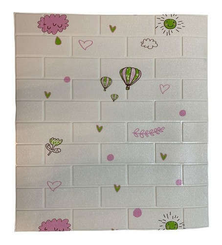 Imagen 2 de 6 de Placa Autoadhesiva 70x77 Infantil Globos F10