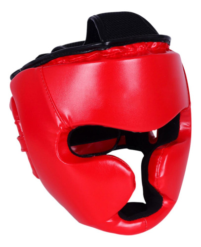 Boxeo Headgear Karate Cómodo Sparring Protector Rojo De S