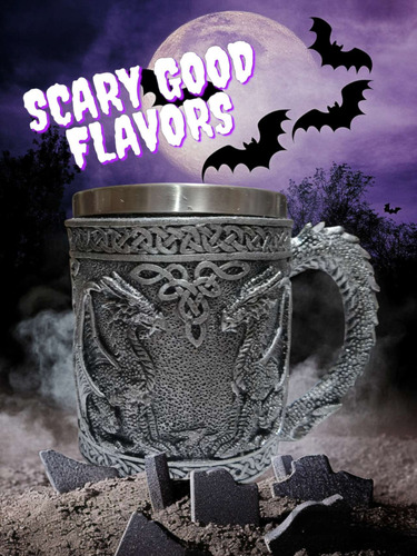 Taza Tazon Mug Calavera Acero Inoxidable 350ml Vikingos G21