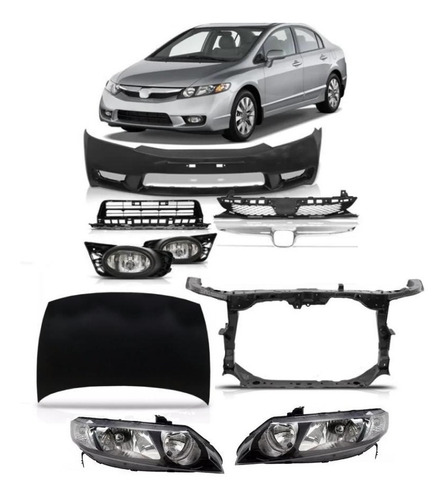 Kit Combo New Civic 2009 10  2011 Frente Completa