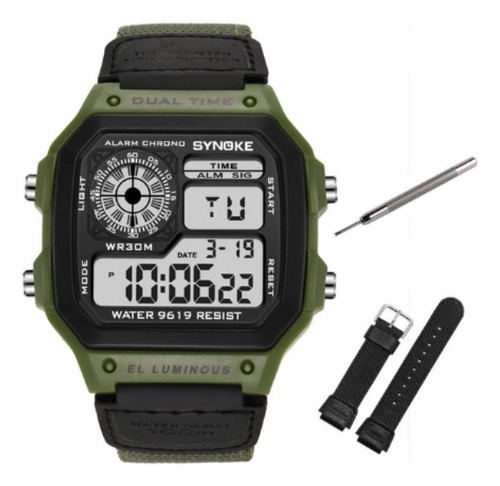 Reloj Digital Deportivo Hombre Nailon Agua Full Set Synoke