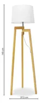 Comprar Lampara De Pie Mesina Iluminacion Living Dormitorio Lcm Estructura Beige Pantalla Blanco